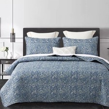 Durlengen Quilt Set California King Size 3Pcssoft Microfiber Lightweight