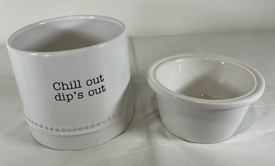 Mud Pie Dip Chiller Circa Bowl ''Chill out dip's out''