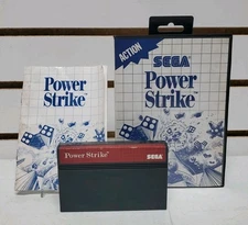 Power Strike (Sega Master System, 1988) Complete w/Manual & Case - Tested *READ*