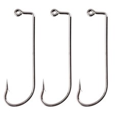 100pcs Fishing Hooks High Carbon Steel Fishhook Black 90 Degree Offset Jig Fishi