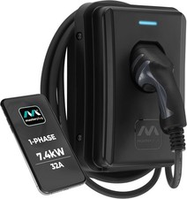 Masterplug Smart EV Home Wall Charger for Type 2 Electric and Plug-In Hybrid Veh
