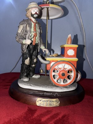Flambro Emmett Kelly Jr. Wheeler Dealer Limited Edition Signed Figurine