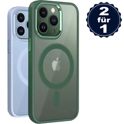 2x Magsafe Hülle für iPhone 14 13 12 | Acryl Case Schutzhülle Magnet Stoßfest