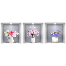  3 pezzi arte da parete adesivi per finestre adesivi decorativi decorazione soggiorno