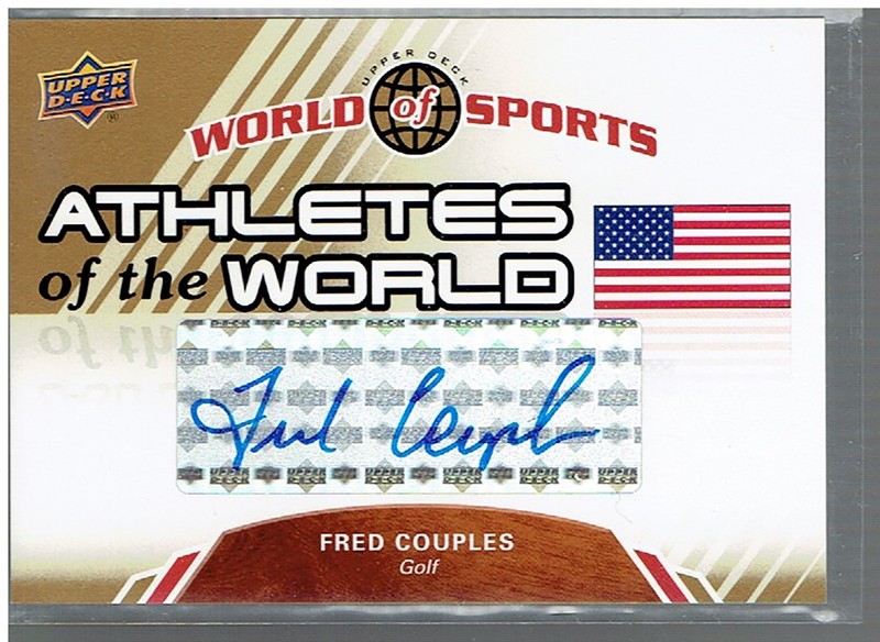 2010 Upper Deck World of Sports Auto Fred Couples #AW-35 Auto Signed