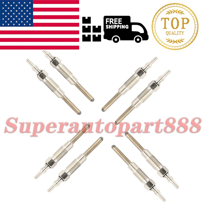 0250202254 Set of 8 Glow Plugs HDS307 FIT 1988-1994 Ford F-350 F-250 7.3L Diesel