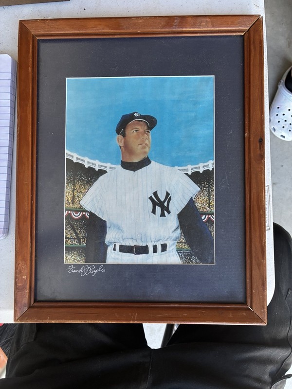 Mickey Mantle New York Yankees Signed Framed Original Lithograph Print