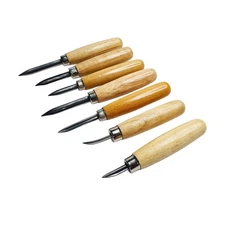 7 PC Burnisher Set 3 Straight  & 4 Curved Shape Burnishers - Jewelry Making Tool