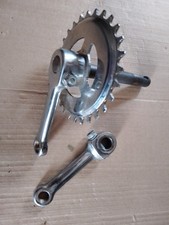 RALEIGH BUDGIE CHAIN SET  WITH BOTTOM BRACKET AXLE. GOOD CHROME