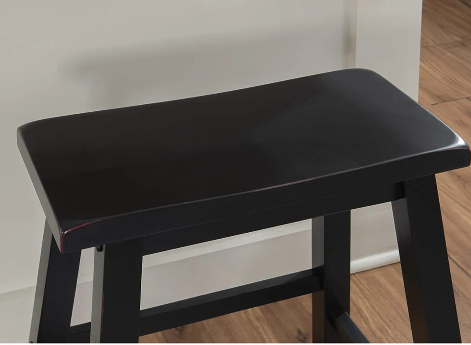 Powell Furniture Counter Stool, 24" Antique Black rustic vintage style - Image 4 of 4