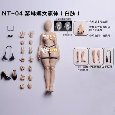 Nottaa Collection NT04 Female Body Selina white Skin 1/12 separated neck new