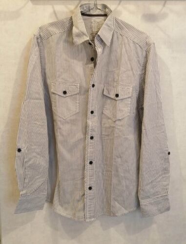 Chemise blanche rayée gris tout coton regular T36 Jules (4303047) - 第 1/4 張圖片