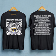 Thin Lizzy band 2 sides black T-shirt short sleeve All sizes JJ3564