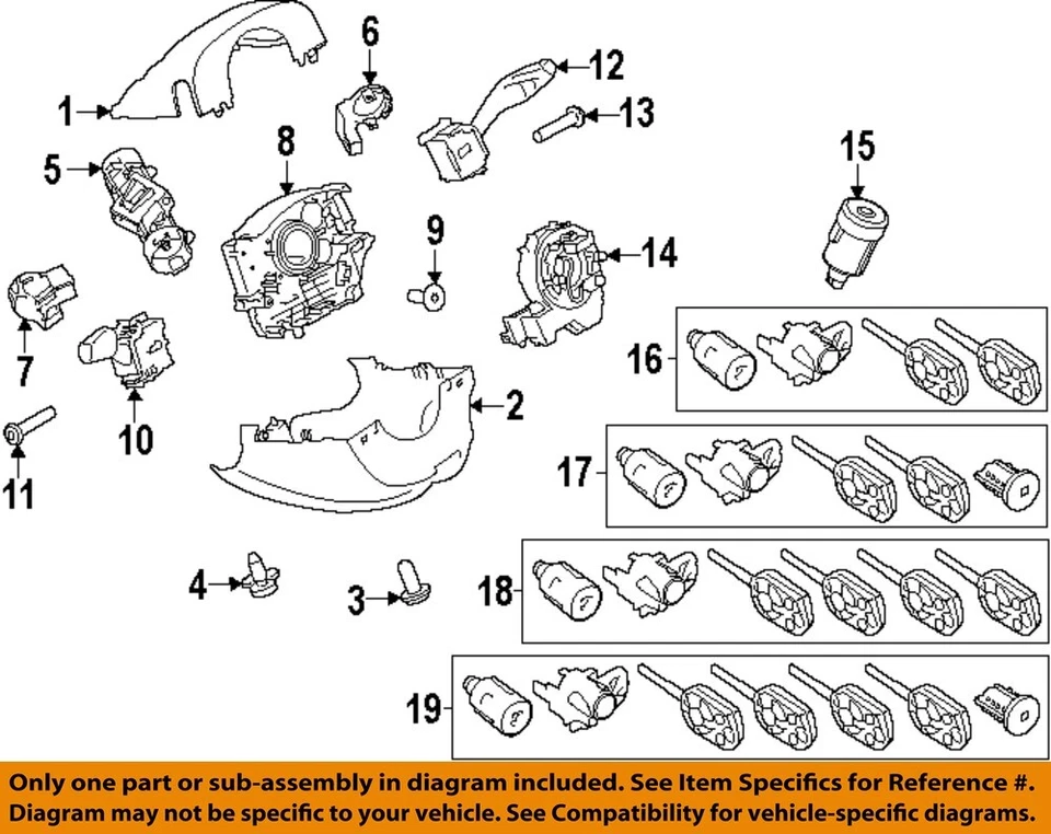 Б/у переключатель управления рулевой колонкой подходит: 2019 Ford Transit подключить стеклоочиститель с дождем - Изображение 3 из 4