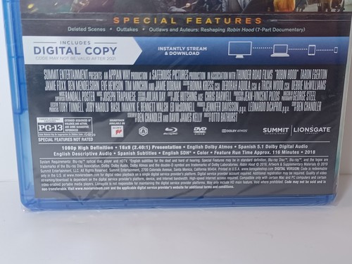 ROBIN HOOD - Starring Jamie Fox & Taron Egerton BLU RAY New Sealed Promo - Picture 4 of 6