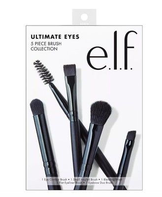 e.l.f. Ultimate Eyes 5 Piece Brush Collection, Makeup Brushes For Eyeliner,