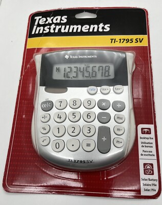 Texas Instruments TI-1795 SV Calculator Mini Desktop Solar Super View Display 5''