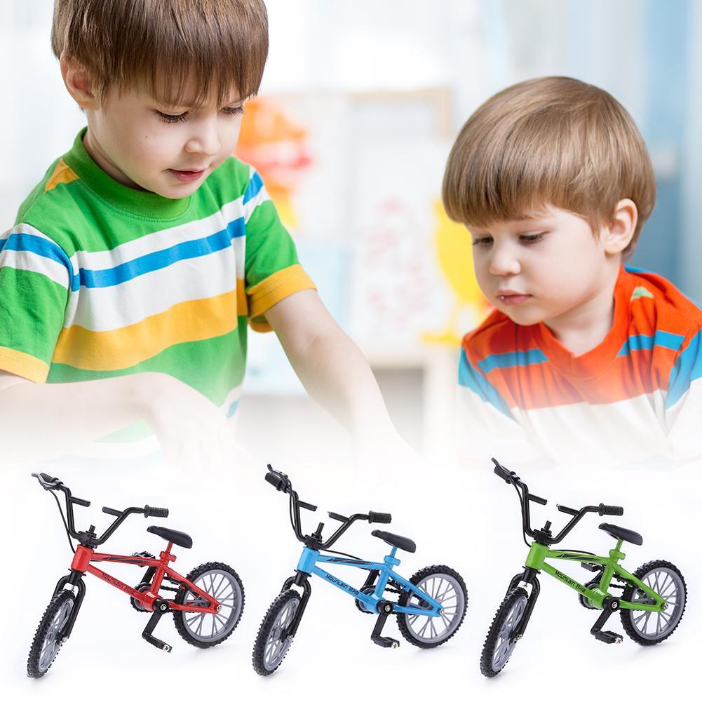 Mini Finger Mountain Bikes Diecast Alloy Stents Finger Bicycle (Green