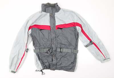 Crane Road Herren Regenmantel grau rot verstellbar