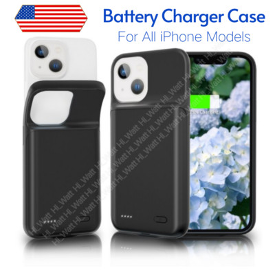 Battery Charger Case For iPhone 11 12 13 14 Pro Max XR 8 7 6 SE Power Bank Cover