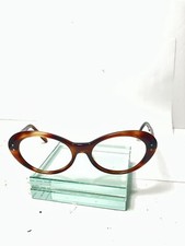 Vintage Liberty U.S.A. Winsum Cateye Sunglasses/Eyeglass frame brown 50-18 1950s