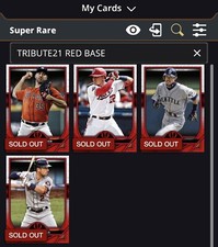Lot Of 4 2021 Topps Bunt DIGITAL Tribute Red Parallel Ichiro Soto Super Rare