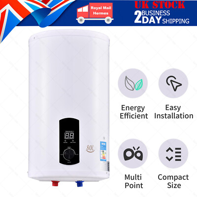 100L Electric Hot Water Heater Boiler LED Display Cylinder Storage