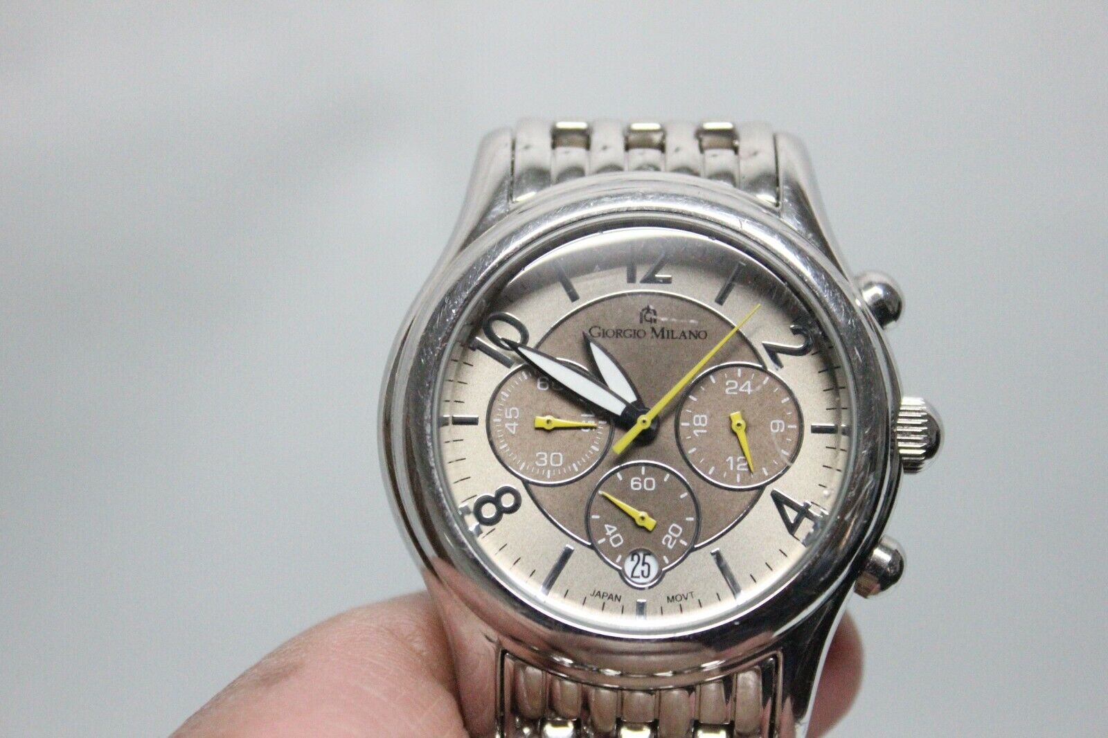 Giorgio Milano Stainless Steel Chronograph Mens Quartz Watch GM748