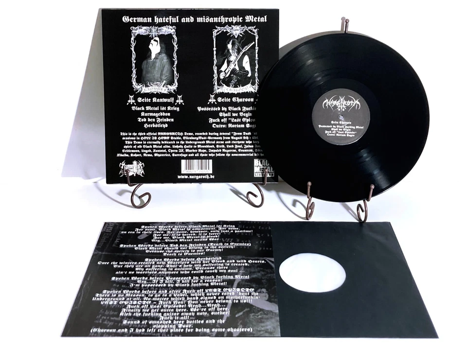 Пластинка долгоиграющая NARGAROTH F**k Off Today Black Metal 12 дюймов черный винил Judas Iscariot - Изображение 3 из 3