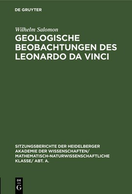Geologische Beobachtungen Des Leonardo Da Vinci by Wilhelm Salomon (German) Hard