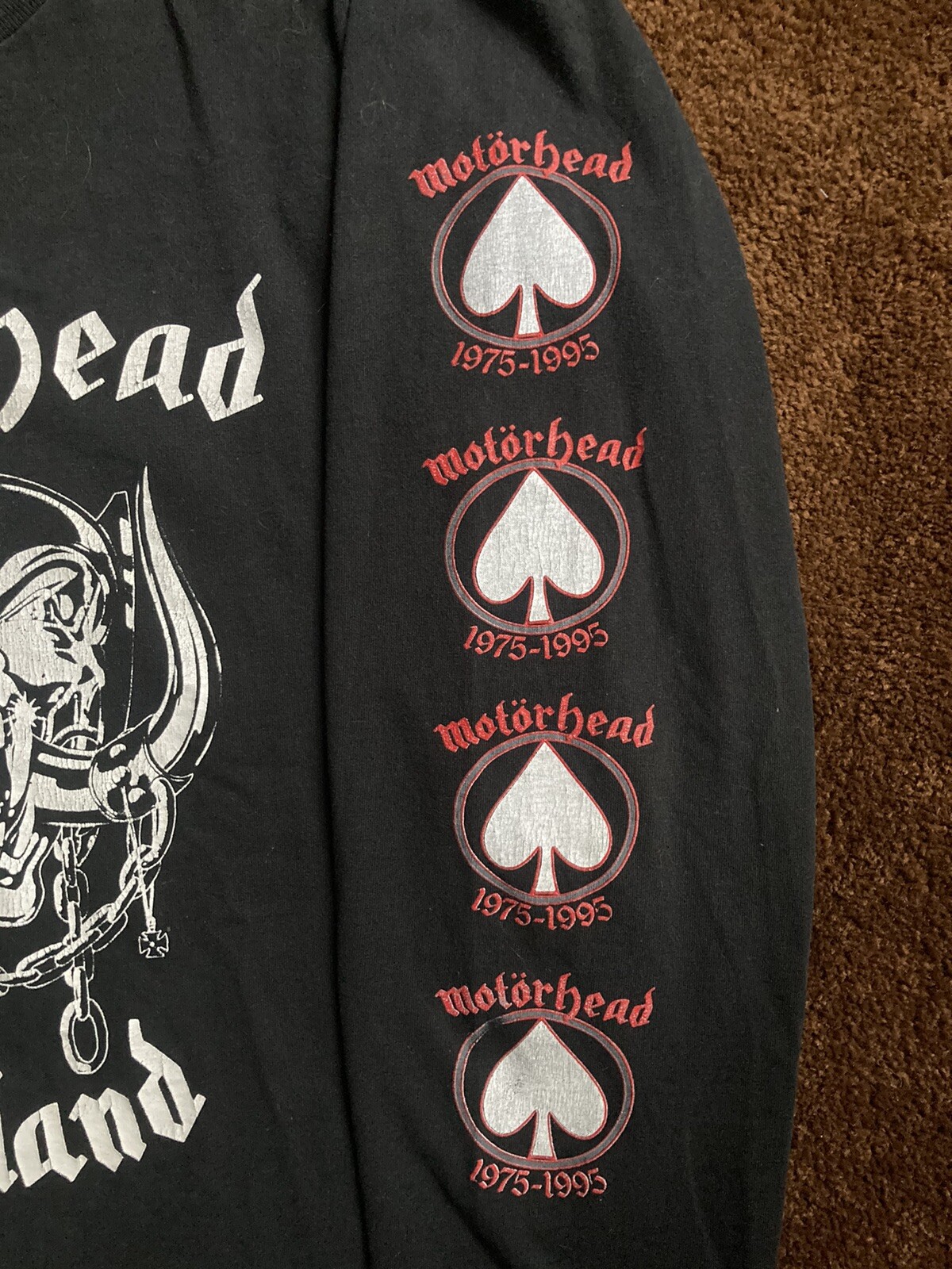 Motörhead 20th Anniversary  Tour 1995 Sacrifice Concert Long Sleave Shirt Lemmy