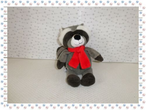 ‡ - Doudou plush rat washer grey white scarf red kinder - Picture 1 of 3