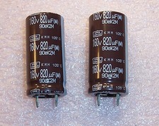 QTY 5 820uf 160V 105' 22x45 SNAP-IN ELECTROLYTIC EKMH161VNN821MP45S NCC ROHS
