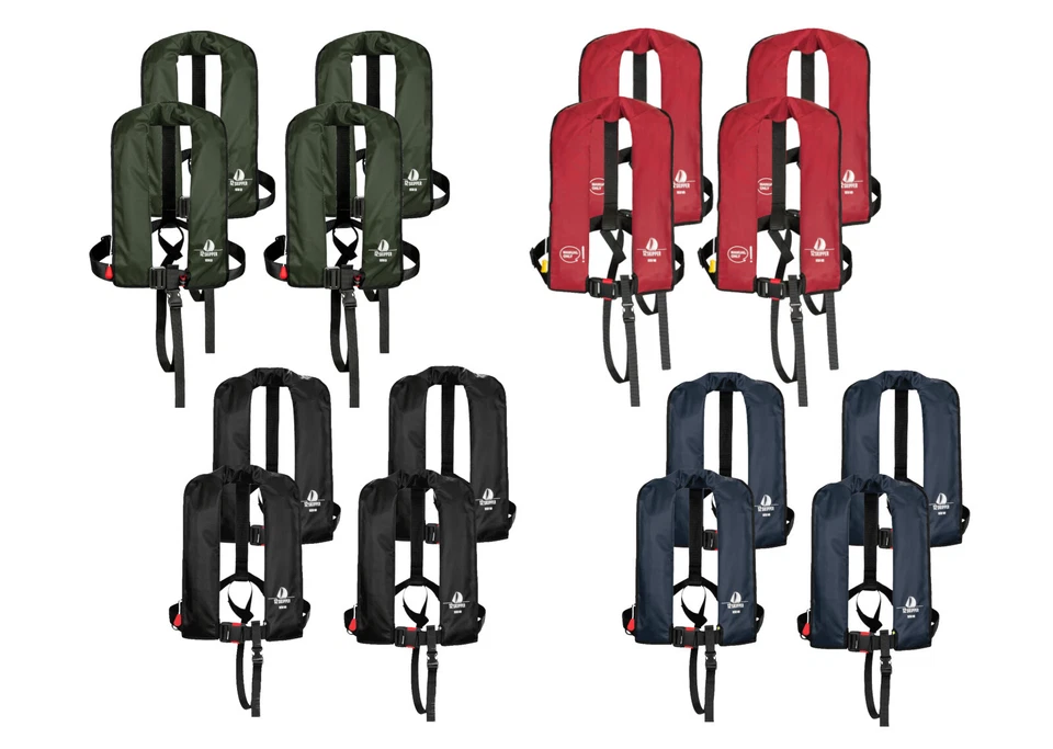4er-Set 12skipper Automatik-Rettungsweste UML ISO 165 N | versch. Varianten