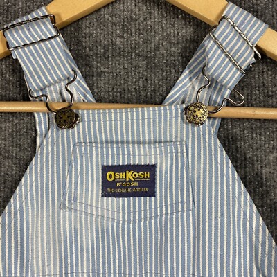 VINTAGE OshKosh b'Gosh Overalls Tote Bag Handmade Hickory Striped