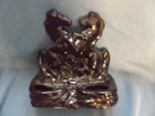 Vintage Black Horses Lamp Base 1960's