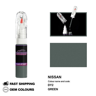 FÜR NISSAN GRÜN DY2 Lackstift Pinsel Fix Kit Kratzer Chip Set Markierung