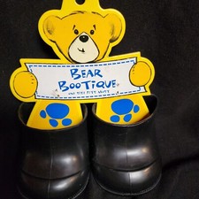 Build A Bear Workshop Black Rubber Boots NWT
