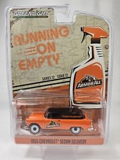 Greenlight 1955 Chevrolet Sedan Armor All Diecast 1:64 Scale Running On Empty