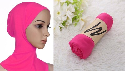2x Arabic Amira Hijab Kopftuch Maxi Schal Islam Muslima Pink 180 cm x 50 cm