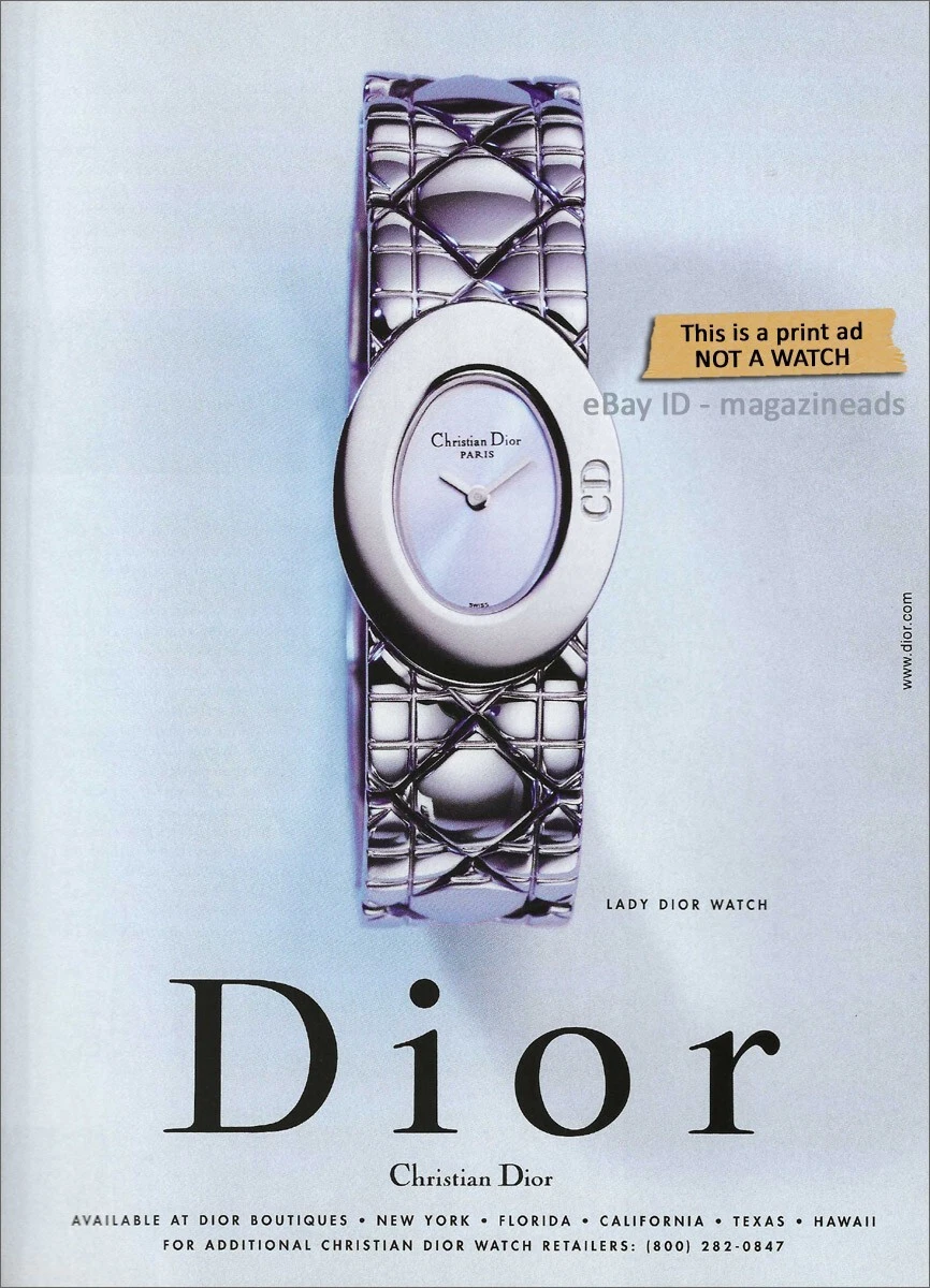 Montres vintage DIOR 1 page magazine IMPRIMÉ ANNONCE automne 1999 femme dior