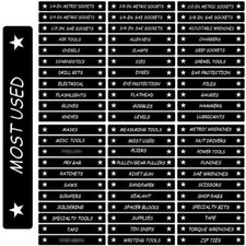 66 Pcs Tool Box Organizational Magnetic Labels for Tool Chest Drawer Labels