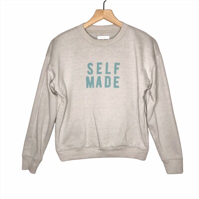 Common Threads Self Made Graphic Sweatshirt Women s Size XS Gray