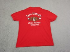 Vintage Stedman Polo Shirt Mens Medium Red Orchestra Music 70s 80s Made in USA
