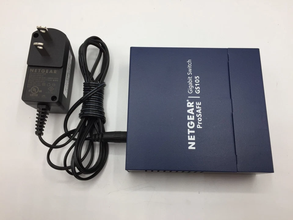 Netgear GS105 V5 Prosafe 5 Port Gigabit Switch WITH POWER ADAPTER Free Shipping - Image 4 of 4