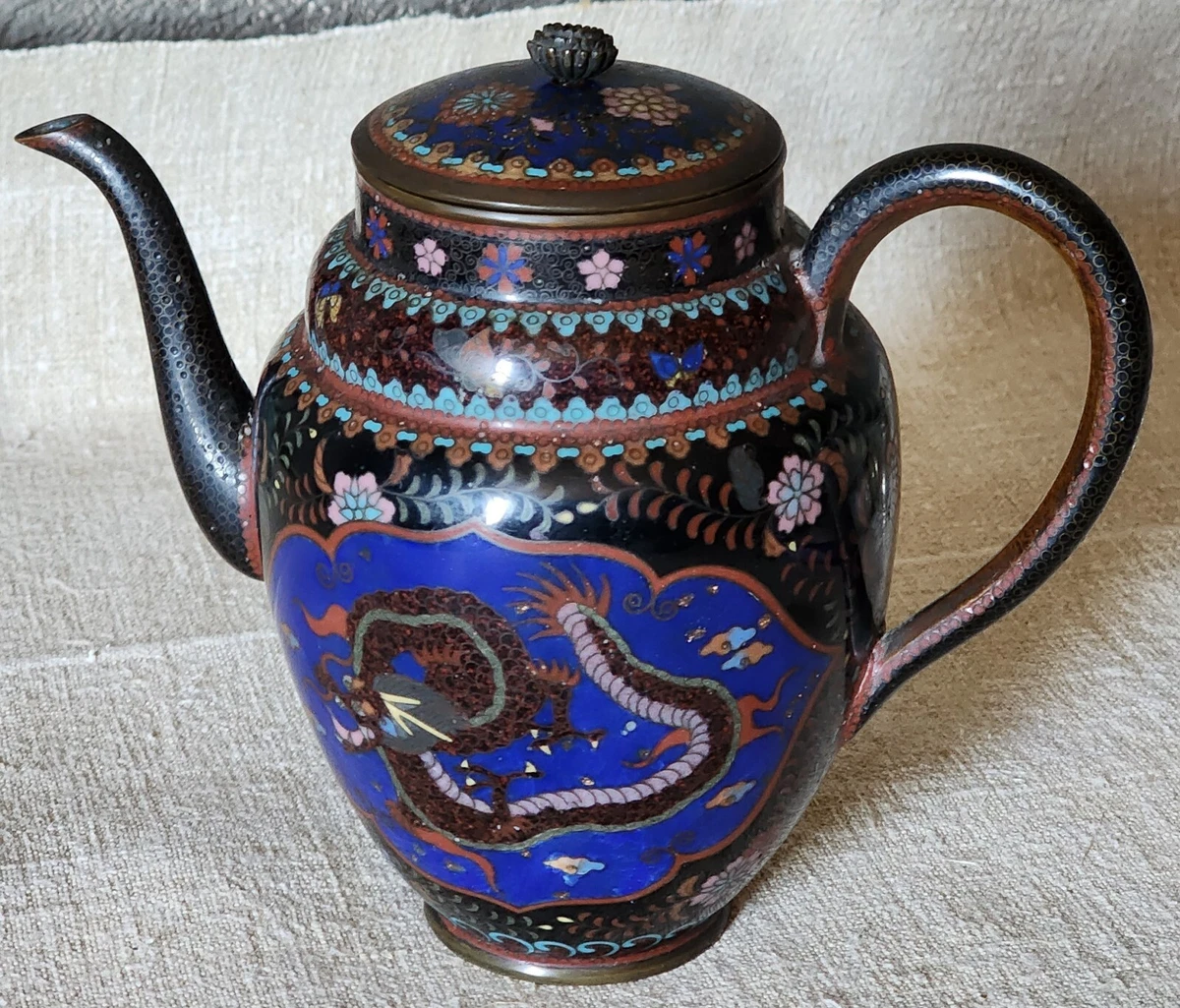 景泰蓝古董日本茶壶| eBay