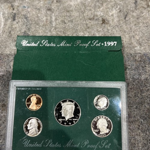 1997 S US Mint Proof Set 5 Coin Set OGP COA Original Government Packaging - Picture 2 of 9