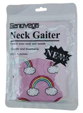 Genovega Children's Neck Gaiter's Lot Of  12 Unicorns & Rainbows Face Mask Cover