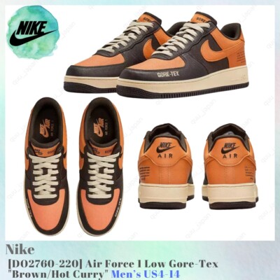 Nike Air Force 1 Low Gore-Tex Brown / Hot Curry DO2760-220 Men's US4-14 NEW