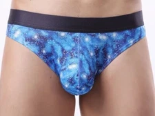 New Men's Sexy Starburst Low Rise Bikini Brief w/Enhancing Contoured Pouch-Gay